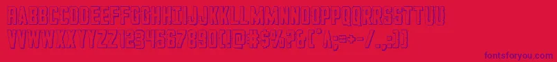 GiIncognito3D-Schriftart – Violette Schriften auf rotem Hintergrund