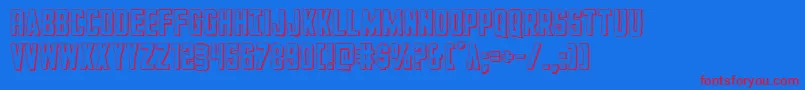 GiIncognito3D Font – Red Fonts on Blue Background