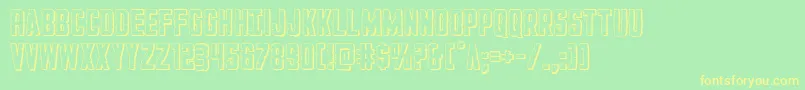 GiIncognito3D Font – Yellow Fonts on Green Background