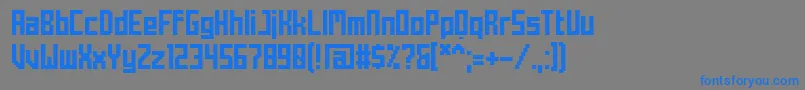 MechaBold Font – Blue Fonts on Gray Background