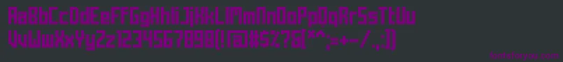 フォントMechaBold – 黒い背景に紫のフォント