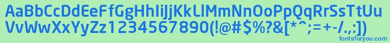 NeoSansCyrMedium Font – Blue Fonts on Green Background