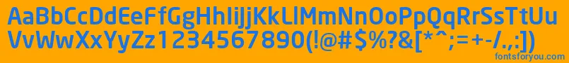 NeoSansCyrMedium Font – Blue Fonts on Orange Background