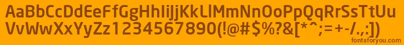 NeoSansCyrMedium Font – Brown Fonts on Orange Background