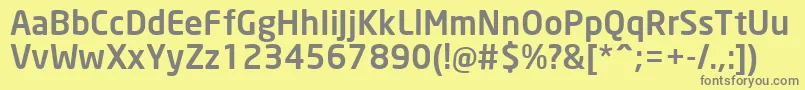 NeoSansCyrMedium Font – Gray Fonts on Yellow Background