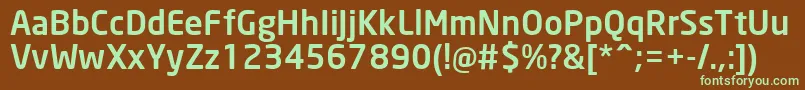 Шрифт NeoSansCyrMedium – зелёные шрифты на коричневом фоне