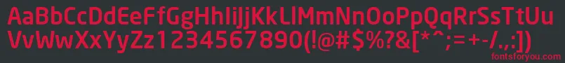 NeoSansCyrMedium Font – Red Fonts on Black Background
