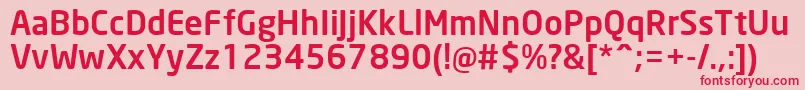 Police NeoSansCyrMedium – polices rouges sur fond rose