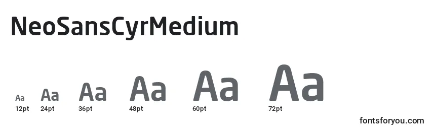 NeoSansCyrMedium Font Sizes