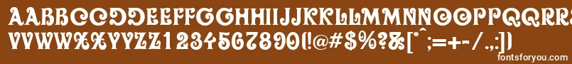 フォントOliver ffy – 茶色の背景に白い文字