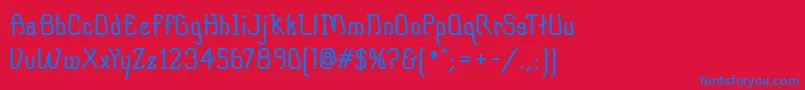 DipperMfDemiBold Font – Blue Fonts on Red Background