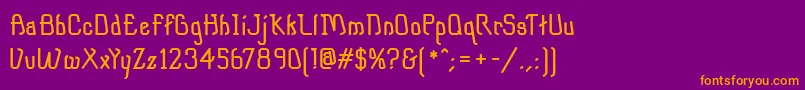 DipperMfDemiBold Font – Orange Fonts on Purple Background