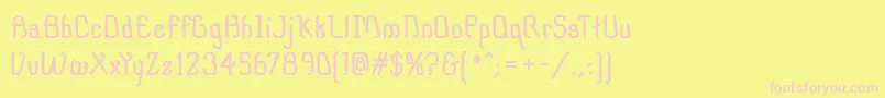 DipperMfDemiBold Font – Pink Fonts on Yellow Background