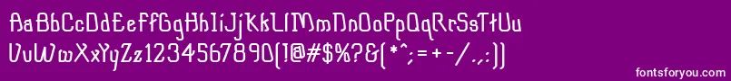 DipperMfDemiBold Font – White Fonts on Purple Background