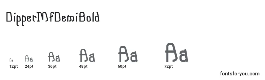 DipperMfDemiBold Font Sizes
