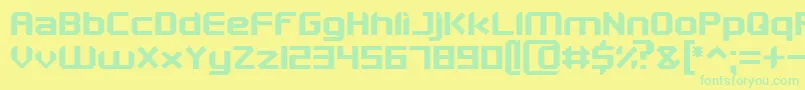 MakenBold Font – Green Fonts on Yellow Background