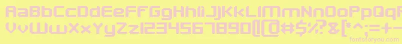 MakenBold Font – Pink Fonts on Yellow Background