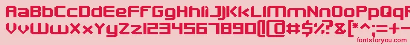 MakenBold Font – Red Fonts on Pink Background