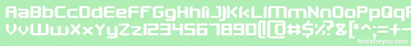 MakenBold Font – White Fonts on Green Background