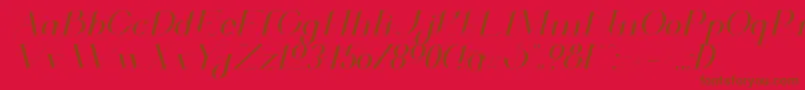 Police ValkyrieExtendedItalic – polices brunes sur fond rouge