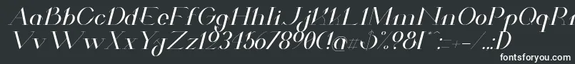 Шрифт ValkyrieExtendedItalic – белые шрифты