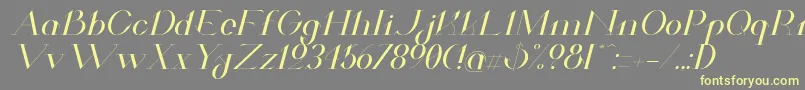 ValkyrieExtendedItalic Font – Yellow Fonts on Gray Background