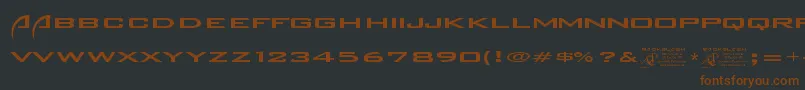 Backslash Font – Brown Fonts on Black Background