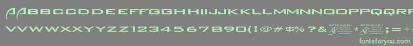 Backslash Font – Green Fonts on Gray Background