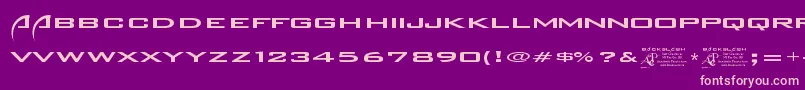 Backslash Font – Pink Fonts on Purple Background