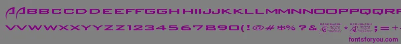Backslash Font – Purple Fonts on Gray Background