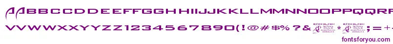 Backslash-Schriftart – Violette Schriften