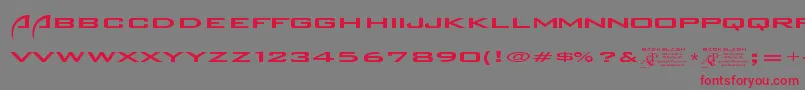 Backslash Font – Red Fonts on Gray Background