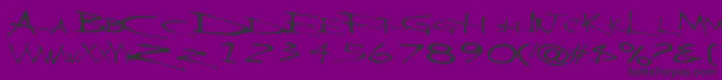 BackscratcherRegularTtext Font – Black Fonts on Purple Background