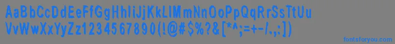フォントLastLivingSoulsDark – 灰色の背景に青い文字
