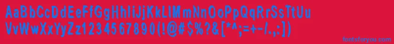 LastLivingSoulsDark Font – Blue Fonts on Red Background