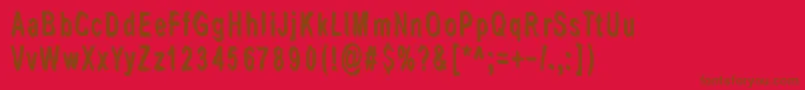 LastLivingSoulsDark-Schriftart – Braune Schriften auf rotem Hintergrund