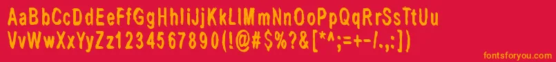 LastLivingSoulsDark Font – Orange Fonts on Red Background