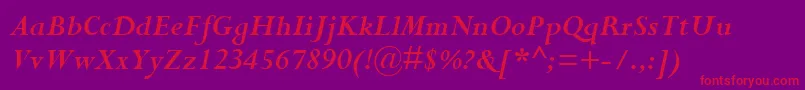 More about PerpetuaПолужирныйКурсив Font PerpetuaПолужирныйКурсив Font – Red Fonts on Purple Background