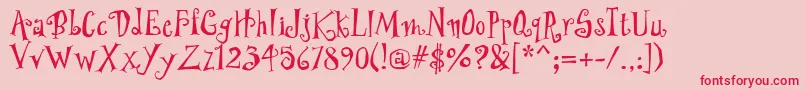 More about PfwonderlandproRegular Font PfwonderlandproRegular Font – Red Fonts on Pink Background