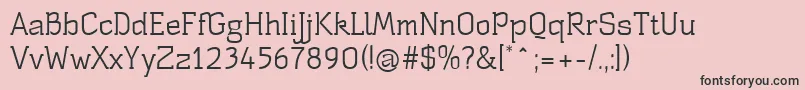 Police StSbustanceRegular – polices noires sur fond rose