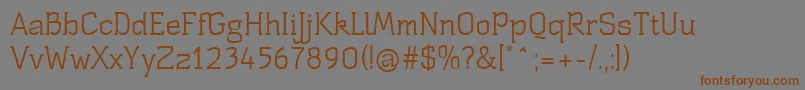 StSbustanceRegular Font – Brown Fonts on Gray Background