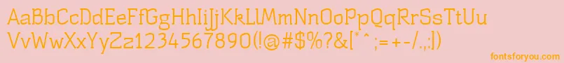 StSbustanceRegular-Schriftart – Orangefarbene Schriften auf rosa Hintergrund