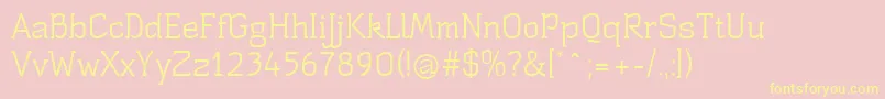 StSbustanceRegular-Schriftart – Gelbe Schriften auf rosa Hintergrund