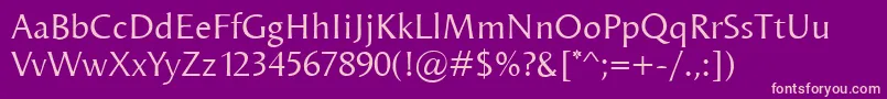Odense Font – Pink Fonts on Purple Background