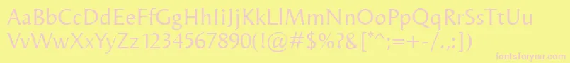 Odense Font – Pink Fonts on Yellow Background