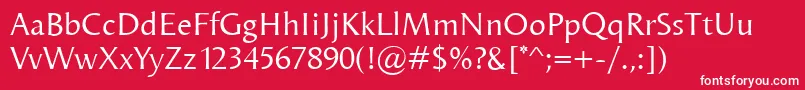 Odense Font – White Fonts on Red Background