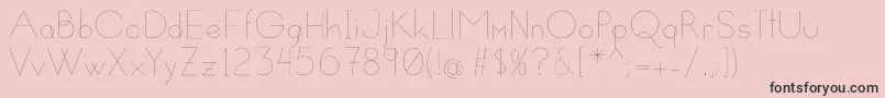 Susanna-Schriftart – Schwarze Schriften auf rosa Hintergrund