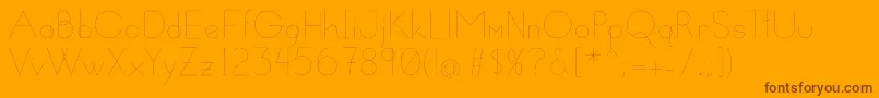 Susanna-fontti – ruskeat fontit oranssilla taustalla