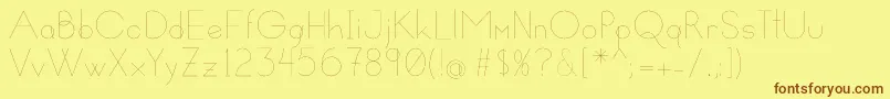 Susanna-Schriftart – Braune Schriften auf gelbem Hintergrund