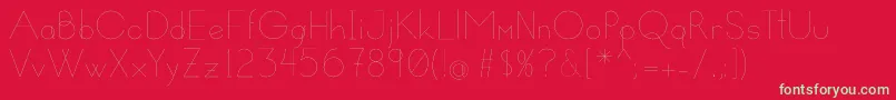 フォントSusanna – 赤い背景に緑の文字